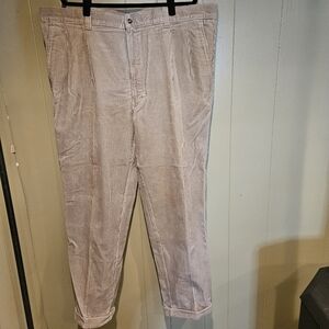 Harbor Bay Pants, Mens, Size 46x32, Beige, Corduroy, Classic Fit,